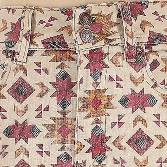 Free People "We The Free" Aztec Print High Rise Raw Hem Jeans 27 - Picture 13 of 13